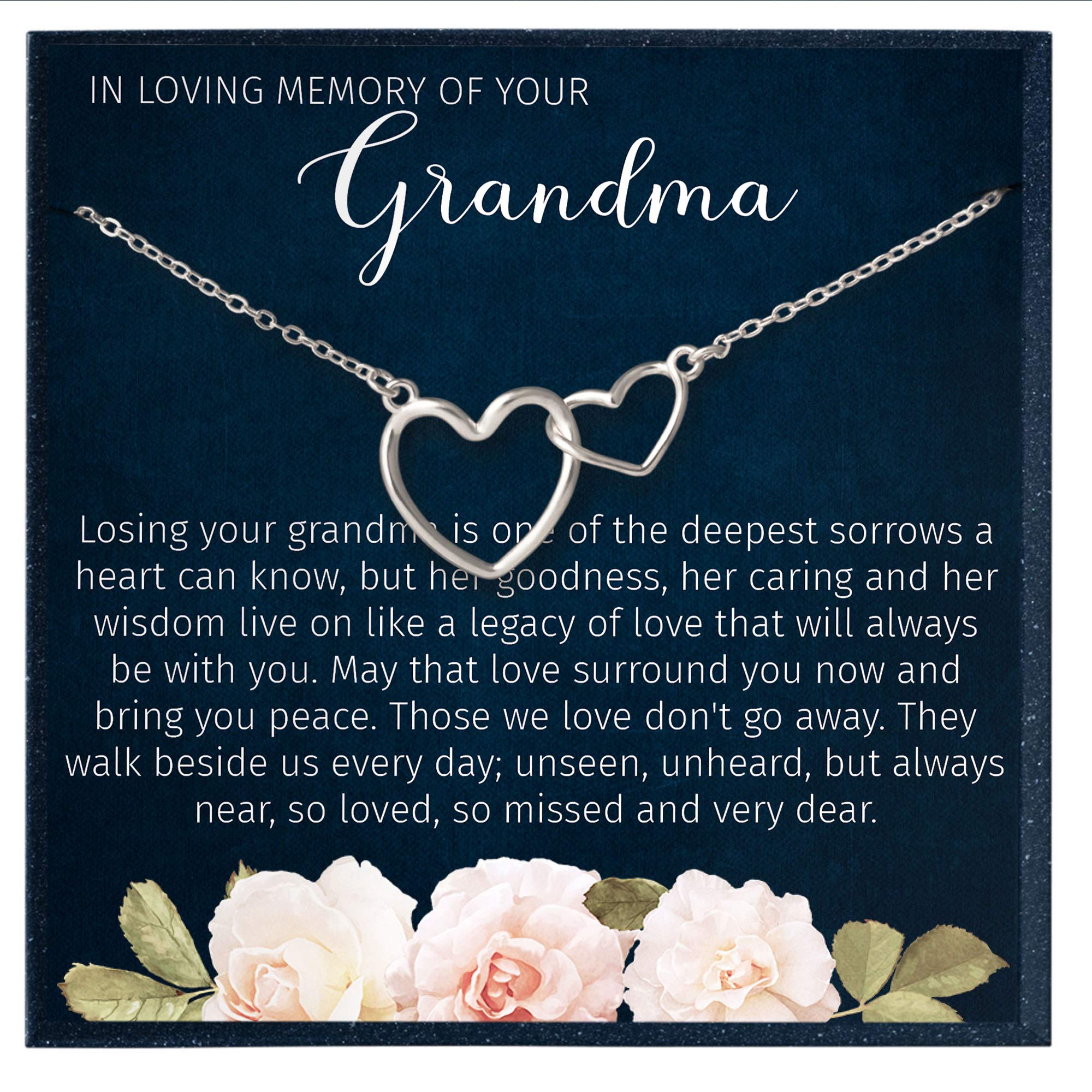 In Loving Memory of Grandma - Memorial Jewelry Sympathy Gift for Loss of Grandma - Remembrance Keepsake for Granddaughter, Grandson & Family - Perfect for Funeral, Memorial Service & Healing Process