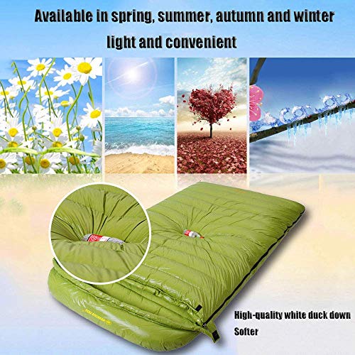 Ultra Lightweight 800g Goose Down Sleeping Bag for Adults - Double Sleeping Bag for Winter Camping & Hiking - Waterproof & Compact Outdoor Gear for Backpacking, Mountaineering & Extreme Cold Weather