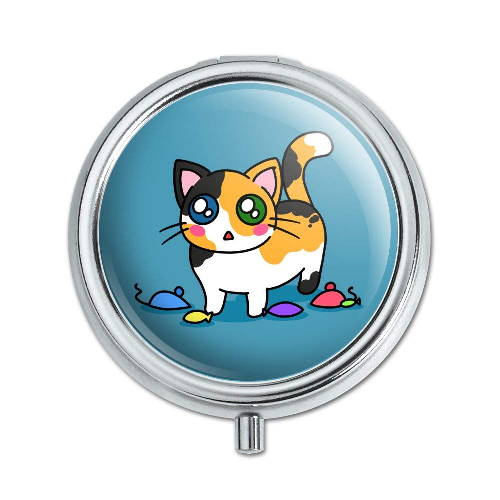 Adorable Calico Kitten Pill Case with Cat Toys - Perfect Gift Box for Pet Lovers | Use for Medication Storage, Jewelry Organizer & Cute Home Decor