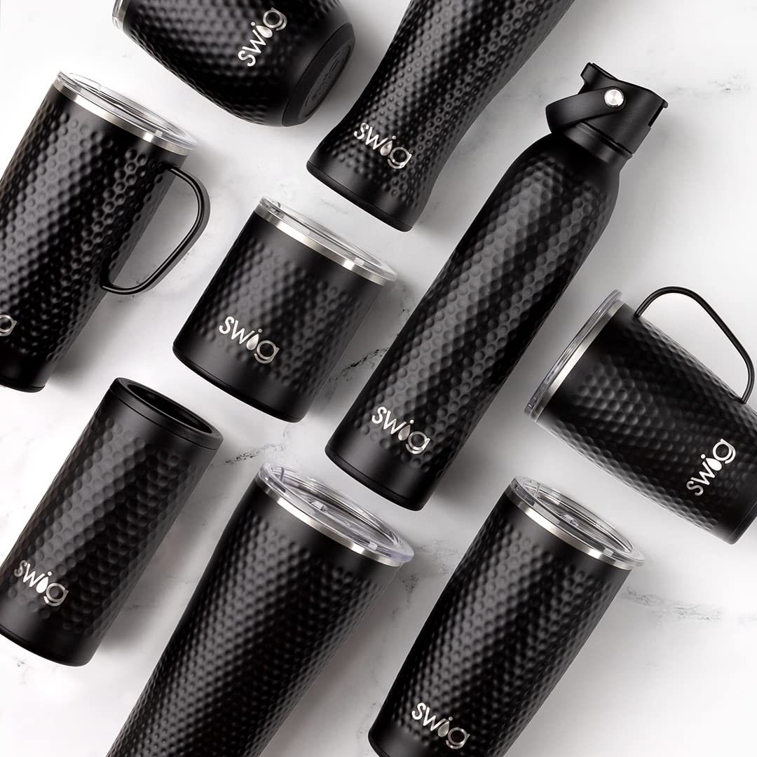 Swig Life 12oz Triple Insulated Stainless Steel Lowball Tumbler with Lid - Vacuum Sealed, Dishwasher Safe, Double Wall Travel Coffee Mug (Blacksmith) - Perfect for Hot & Cold Drinks at Home, Office or On-The-Go