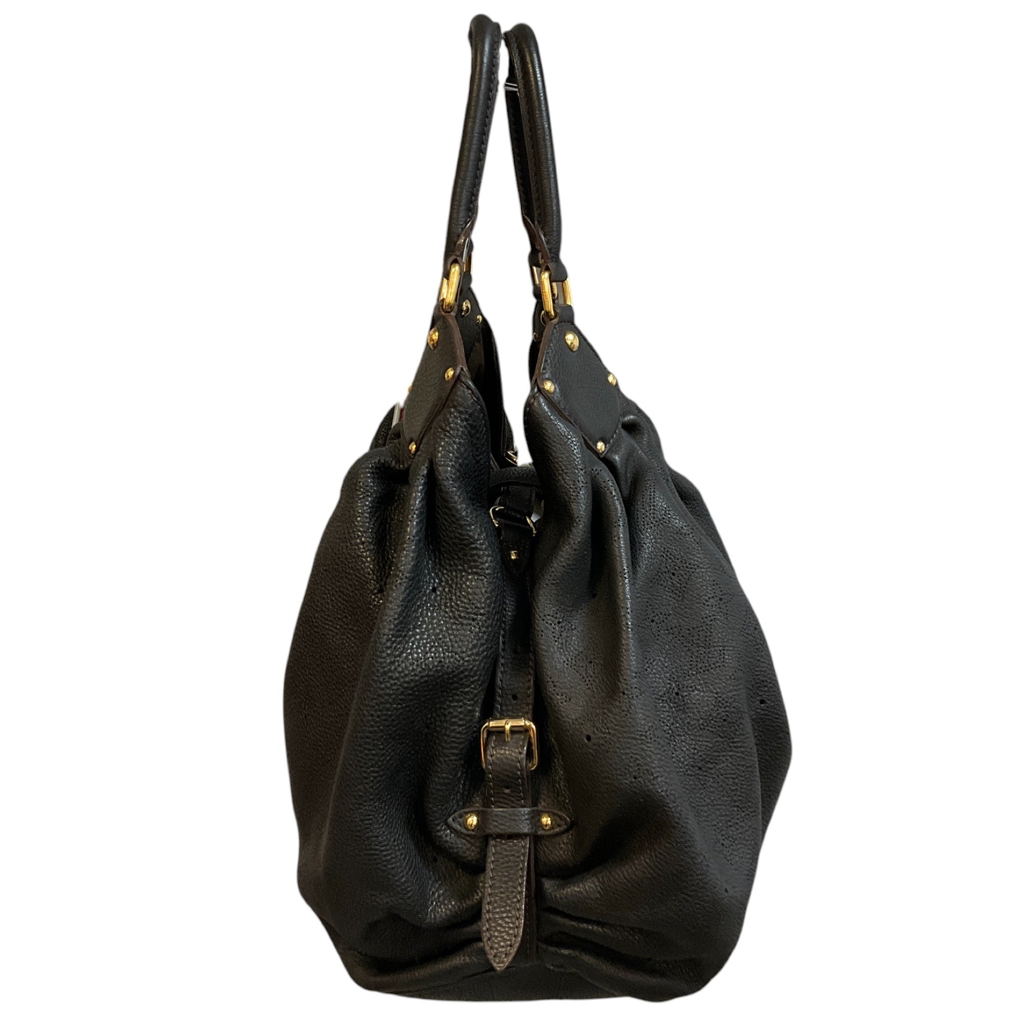 Authentic Louis Vuitton Black Monogram Mahina Leather XL Handbag - Luxury Designer Tote for Women, Perfect for Work, Travel & Everyday Use