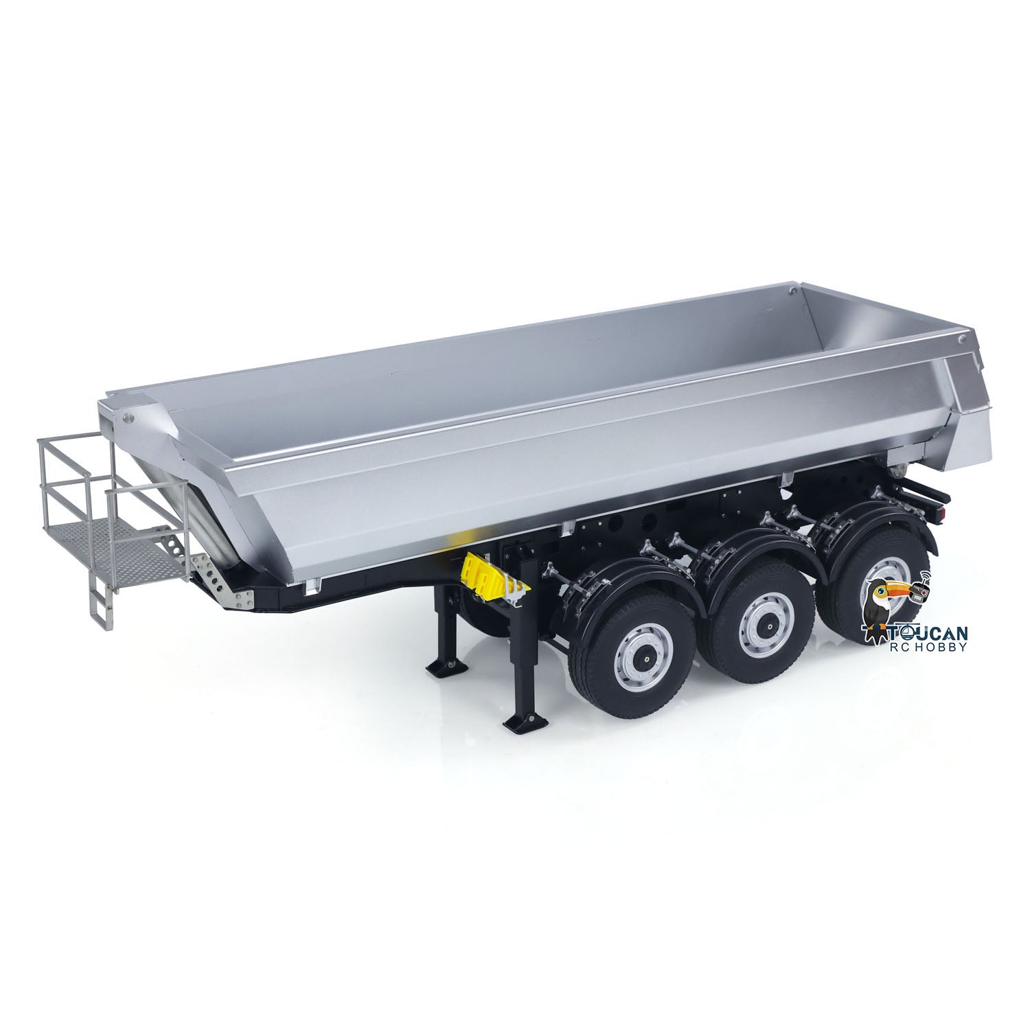 Kabolite 1/14 Scale 4X4 RC Tractor Truck with 3 Axles, Electric Lifting Dump Trailer, 2-Speed RTR Remote Control Hobby Model - Perfect for Off-Road Adventure & Construction Site Play