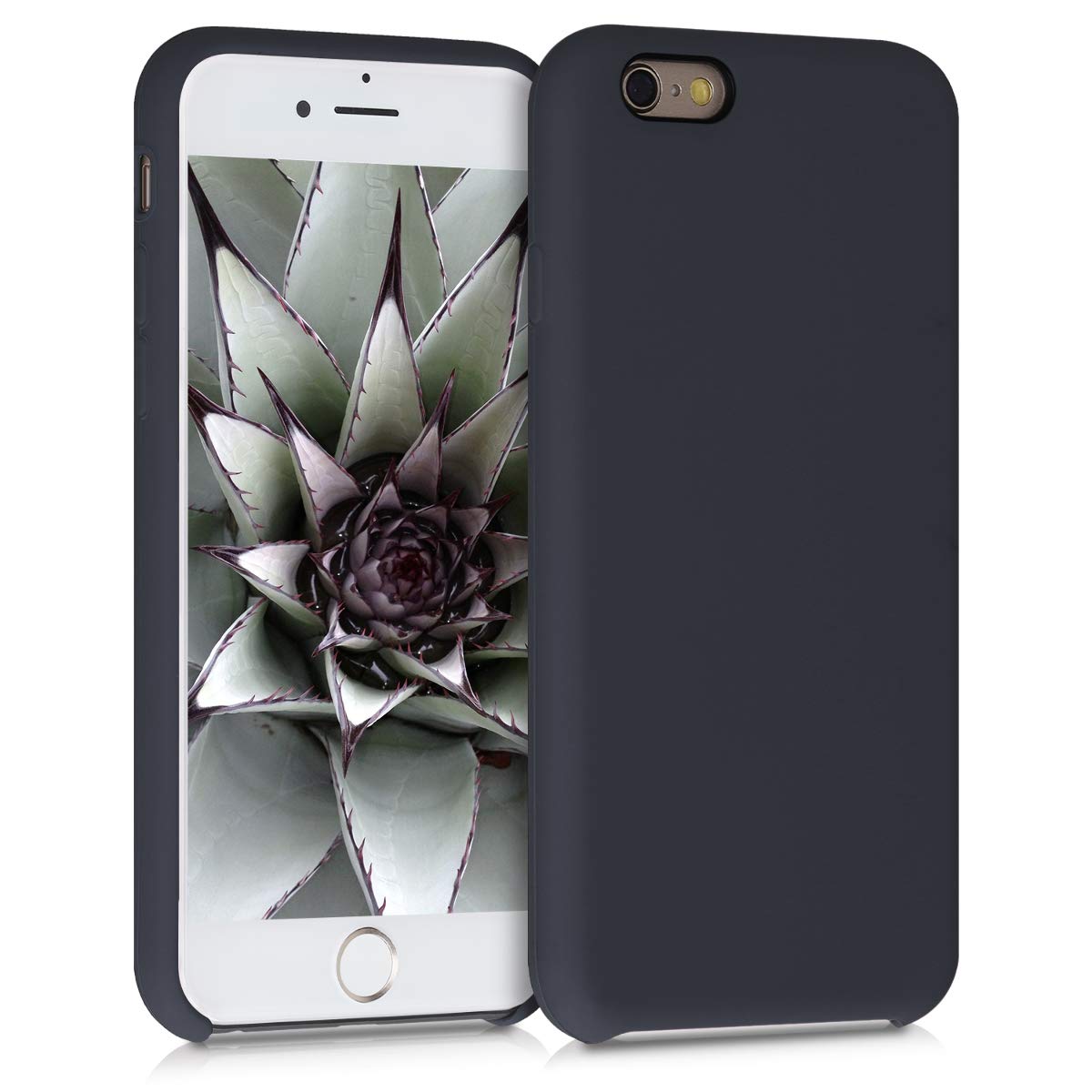 kwmobile TPU Silicone Case for Apple iPhone 6/6S - Soft Finish Protective Phone Cover (Blueberry) - Perfect for Everyday Use, Work & Travel