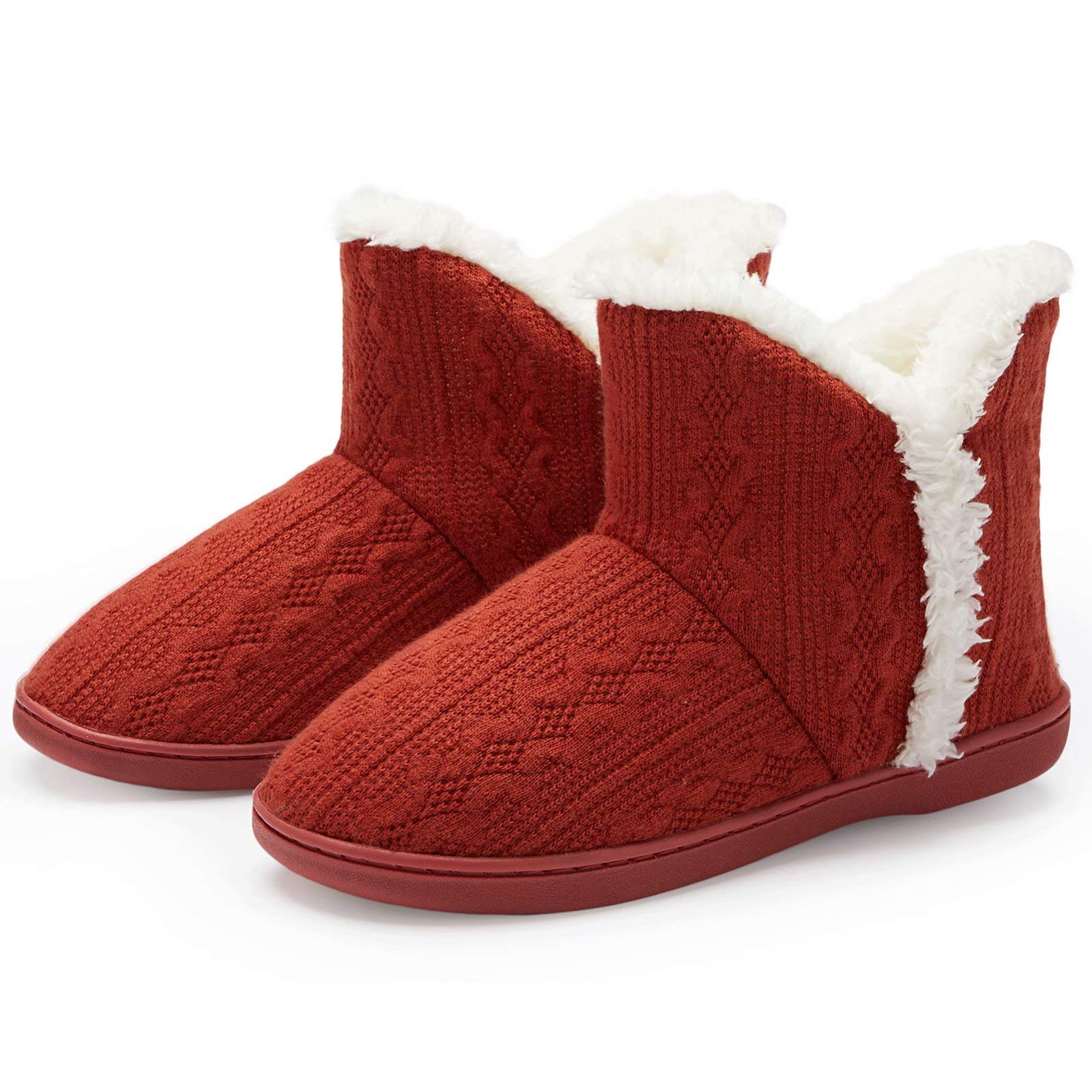 TUOBUQU Women's Warm Fuzzy Bootie Slippers - Cozy Plush Indoor/Outdoor Winter House Shoes for Women - Perfect for Home, Office & Winter Travel