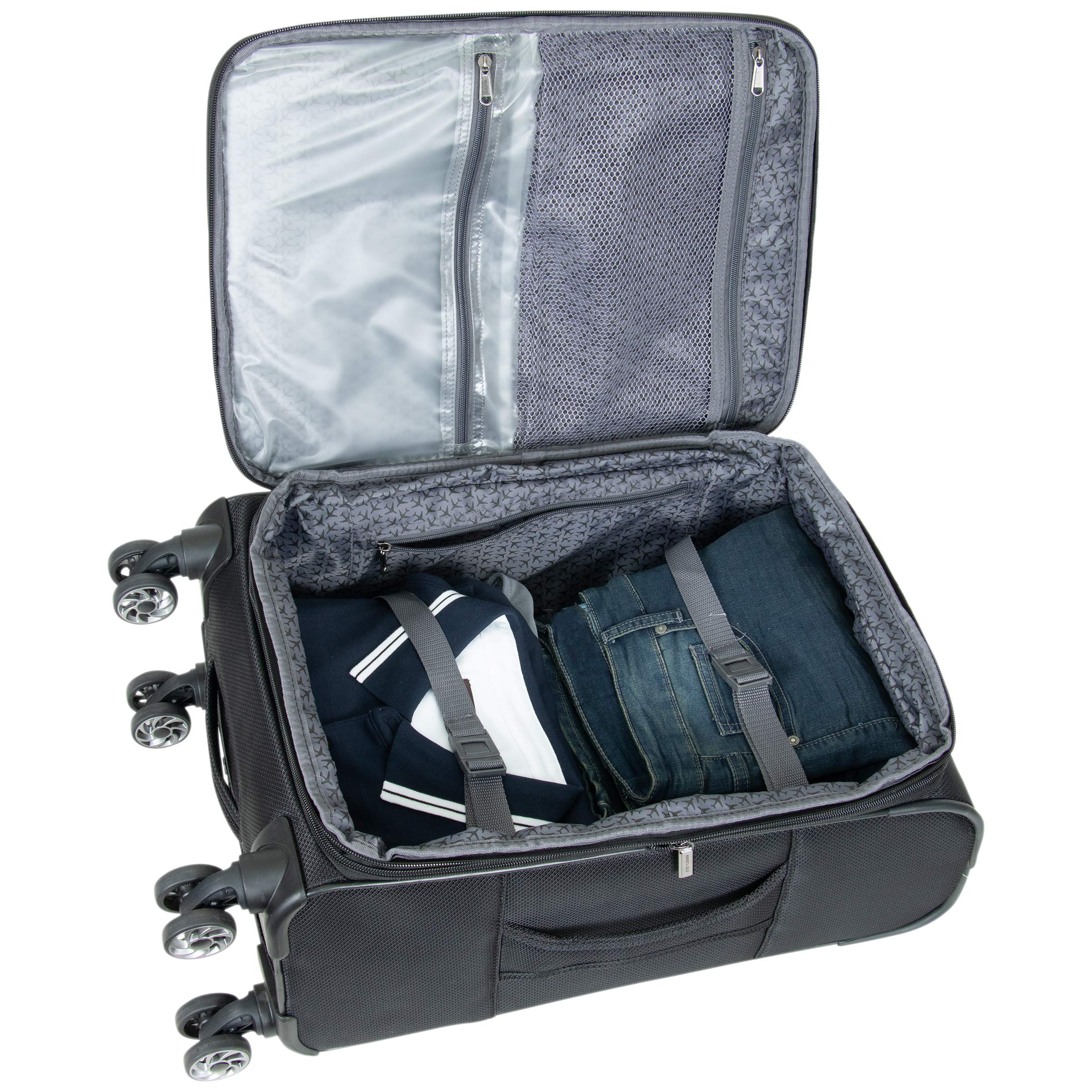 Kenneth Cole REACTION Rugged Roamer Lightweight Expandable 8-Wheel Spinner Luggage Set (20
