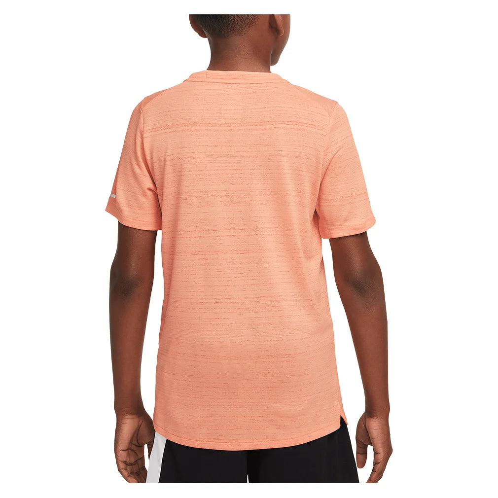 Boys' Dri-FIT Short Sleeve Running Shirt - Breathable Quick-Dry Athletic Top for Kids' Sports & Summer Workouts