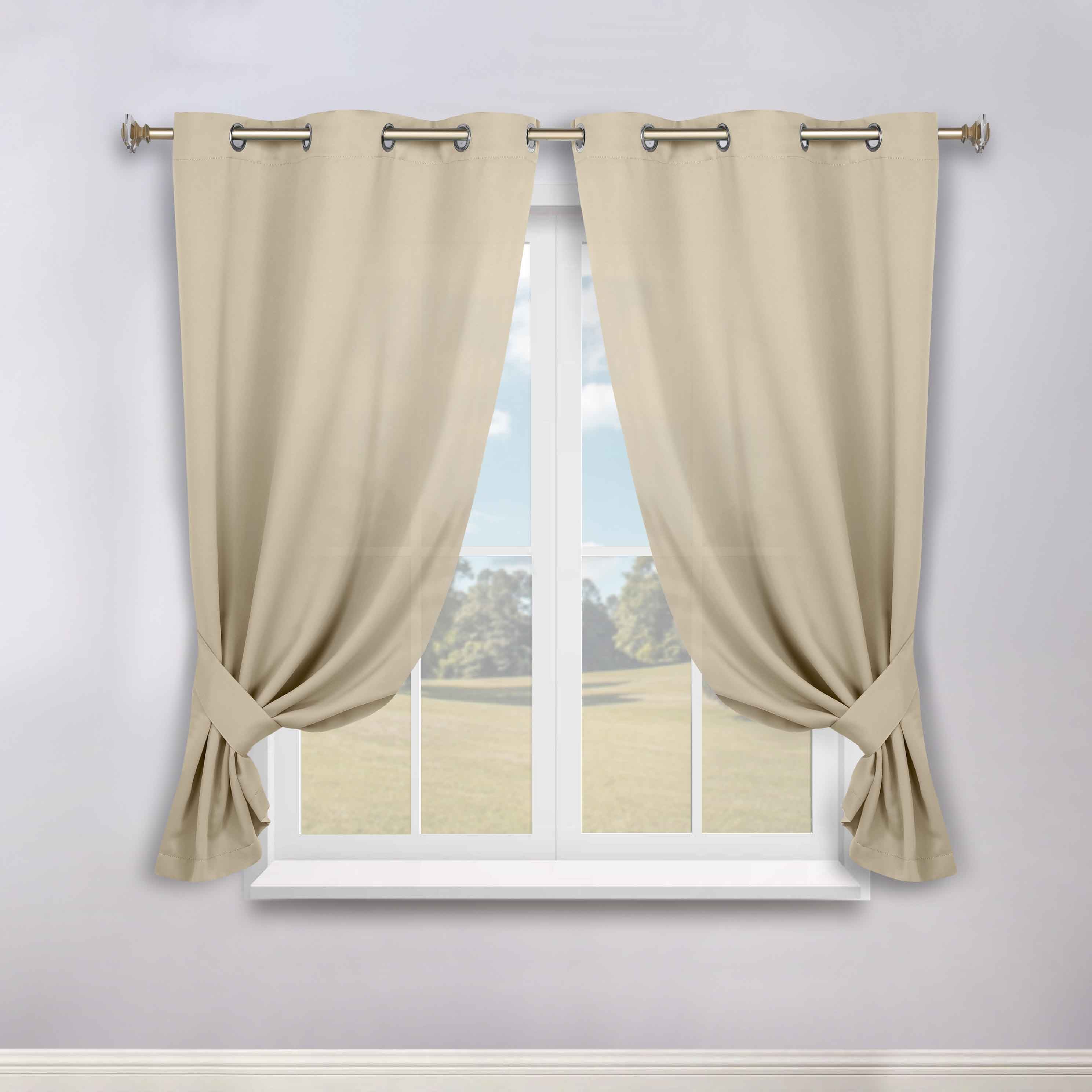 Machine Washable Blackout Curtains for Bedroom - Solid Room Darkening Window Drapes (Set of 2 Panels) - Perfect for Home Theater, Nursery & Light Sleepers
