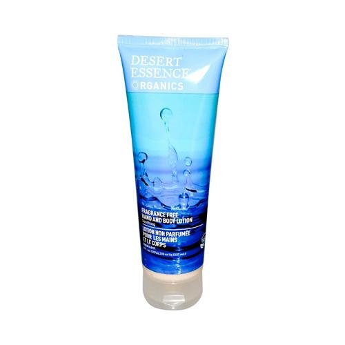 Desert Essence Pure Unscented Hand & Body Lotion - 8 Fl Oz | Organic Moisturizer for Dry Skin | Perfect for Daily Hydration at Home, Office & Travel