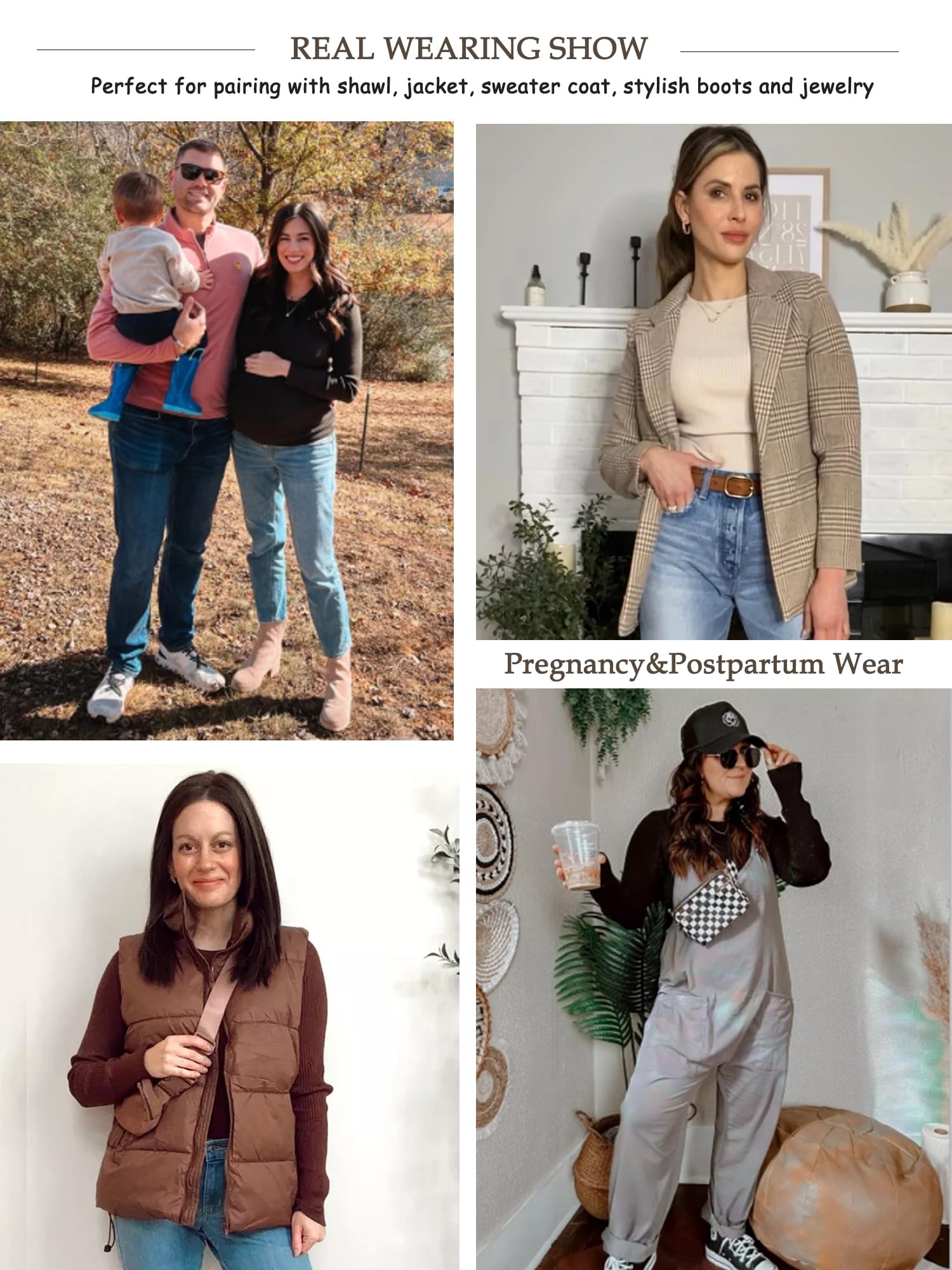 Comfortable Maternity Shirts - Ribbed Knit Long Sleeve Pregnancy Tops for Women | Soft Stretchy Nursing & Everyday Wear
