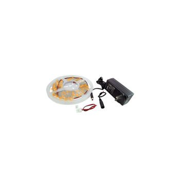NTE Electronics 69-36B-WR-KIT 300-LED Strip Light Starter Kit - 16.4ft 3528 SMD IP65 Waterproof 12V 24W Blue LED Tape Light for Home, Kitchen, Bar, and Outdoor Decoration