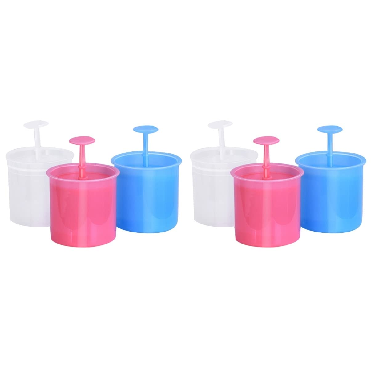 FRCOLOR 6-Pack Foaming Soap Dispenser Set - Travel Bubble Bath Maker, Foam Cleanser for Shampoo, Face Wash & Body Wash - Portable Skin Care Tools (Blue, White, Pink) - Perfect for Home, Gym & Travel Use