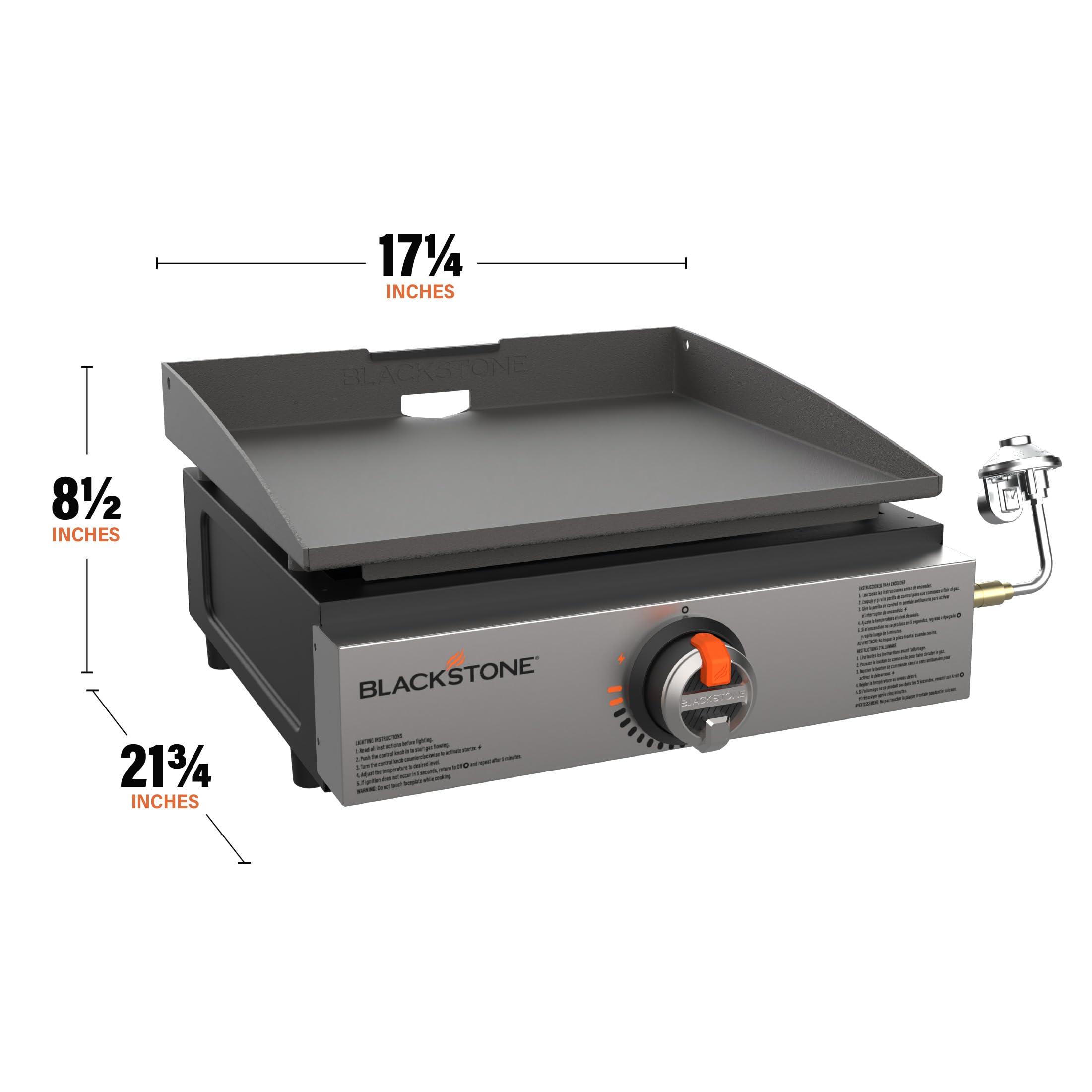 Blackstone 1971 Original 17-Inch Tabletop Griddle with Stainless Steel Front Plate & Powder Coated Steel - Perfect for Outdoor Cooking, Camping, BBQs, and Backyard Parties