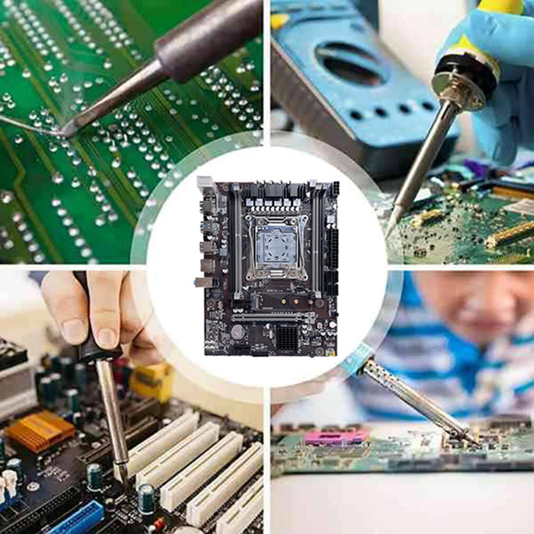 XIDIT X99 Motherboard LGA2011-3 - Supports Xeon E5 V3/V4 CPUs & DDR4 RAM (Includes E5-2620 V3 CPU) - Perfect for Gaming PC Builds, Workstations, and Server Applications