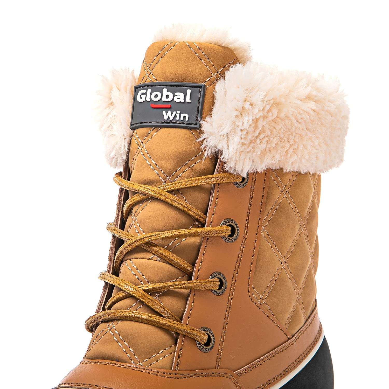 GLOBALWIN Women's Winter Ankle Boots - Waterproof Snow Boots for Women, Warm Fur Lined Booties with Non-Slip Sole - Perfect for Snowy Weather, Outdoor Activities & Casual Winter Fashion