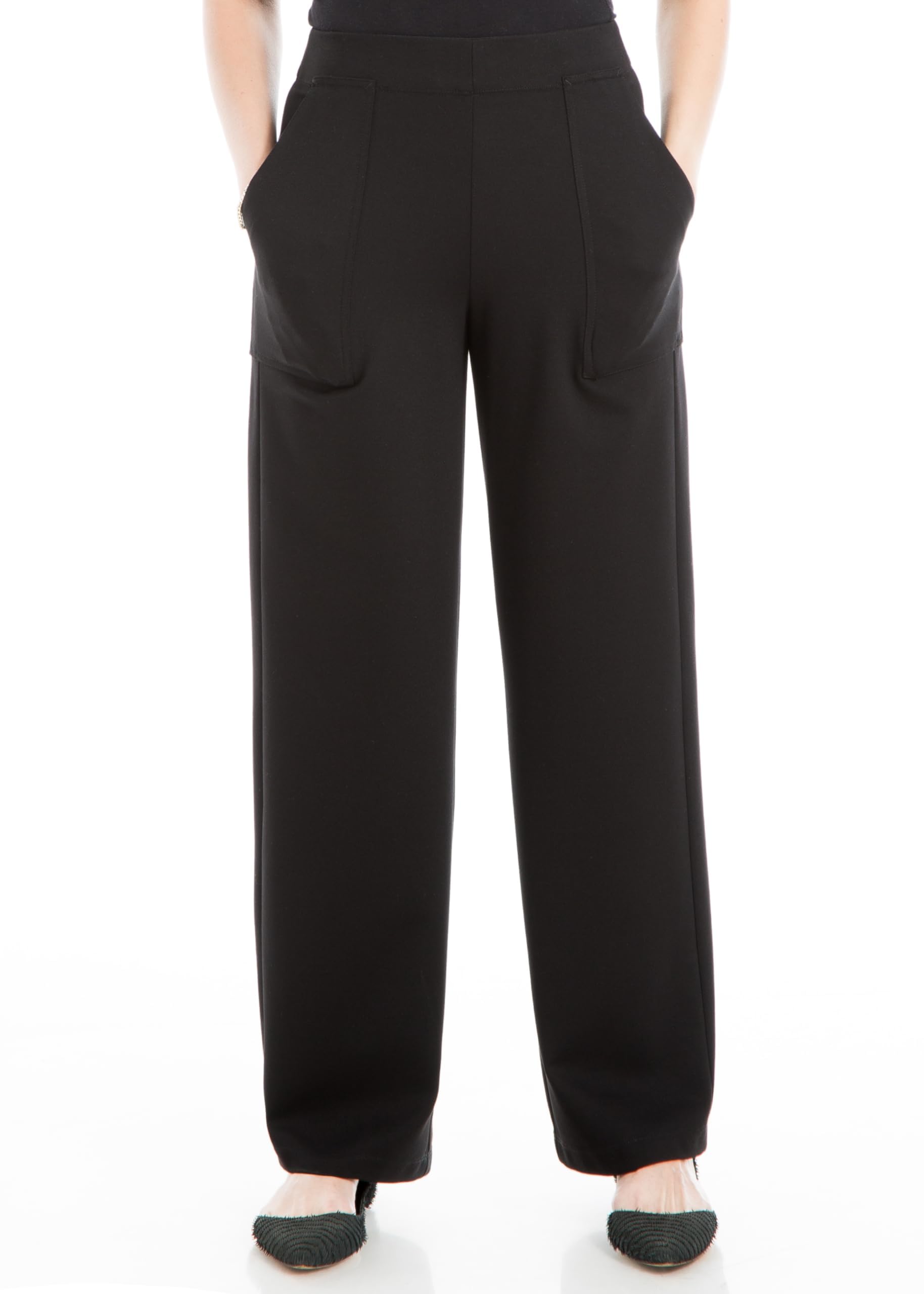 Max Studio Women's High Waisted Wide Leg Pants - Comfortable Office Work Trousers for Professional Women | Perfect for Business Casual & Corporate Workwear