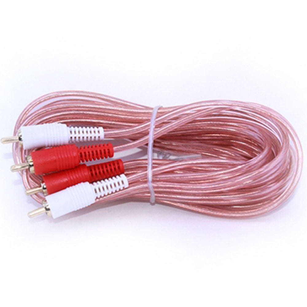 CRUX RCA 15mm Male to Male Audio Cable - High-Quality Stereo Connector for Home Theater, Speakers, Amplifiers & Audio Systems