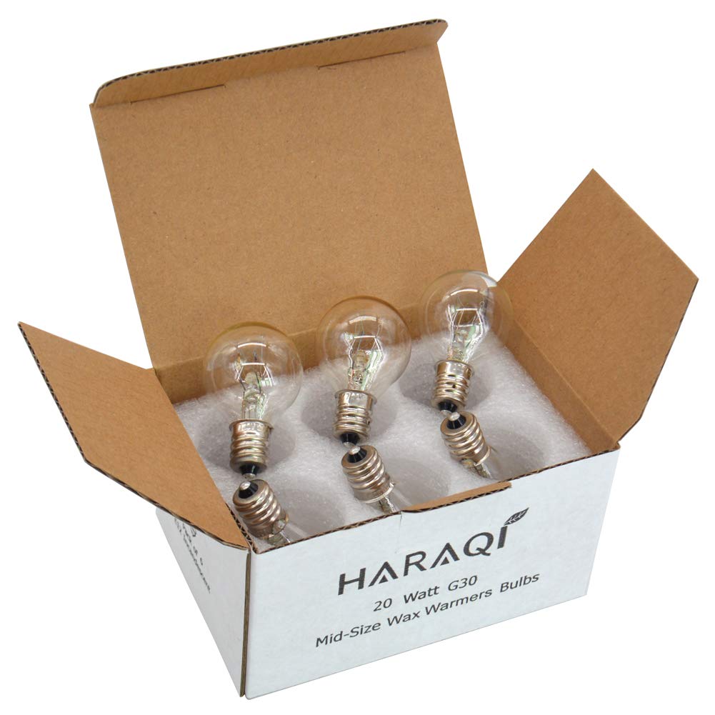 6 Pack 20W G30 E12 Candelabra Base Wax Warmer Bulbs - Clear Incandescent Light Bulbs for Medium Scentsy Warmers & Candle Wax Warmers - Long Lasting Lifespan - Perfect for Home, Office & Spa Aromatherapy