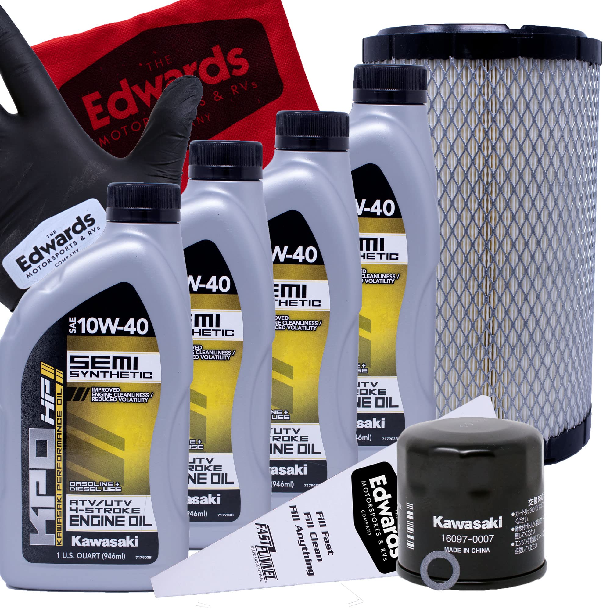 2020-2022 Kawasaki Teryx KRX 1000 UTV Oil Change Kit with Air Filter - Complete Maintenance Set for Off-Road & Trail Riding