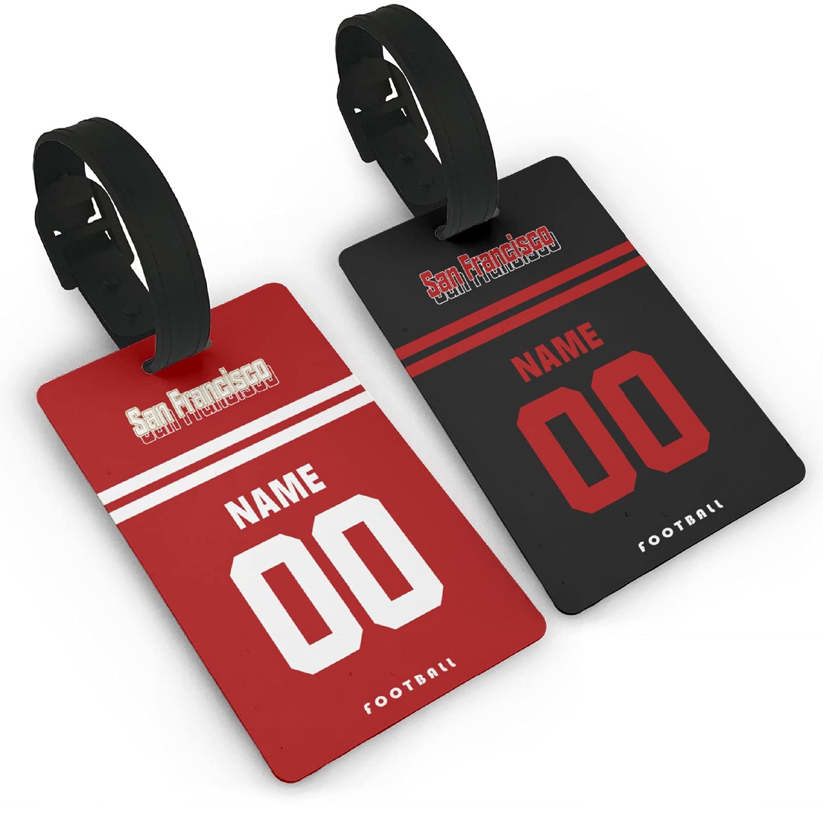 Personalized Custom Luggage Tags for Travel - Set of 2 with Free Engraving for Name & Number - Unique Gift for Men & Women - Perfect for Airports, Cruises & Business Trips