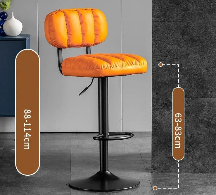 AA Design Modern Dining High Counter Bar Stool - Adjustable Height Kitchen Island Stool for Breakfast Nook, Bar, Restaurant & Home Decor