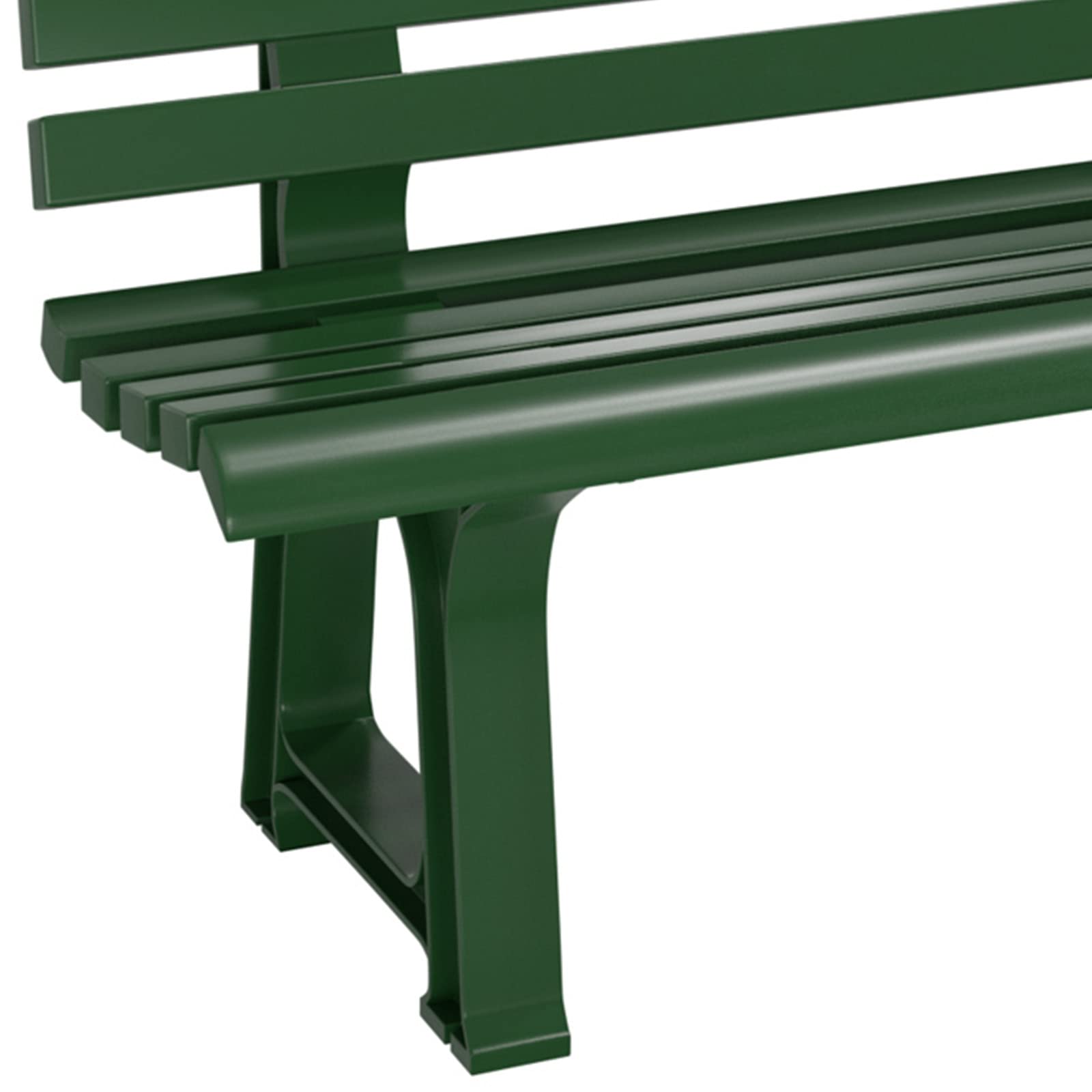 CASARIA® Orchidea 3-Seater Garden Bench - Durable Plastic Outdoor Furniture for Patio, Deck, Balcony - Weather-Resistant Green Bench (145cm) - Perfect for Relaxing in Gardens, Backyards & Outdoor Spaces