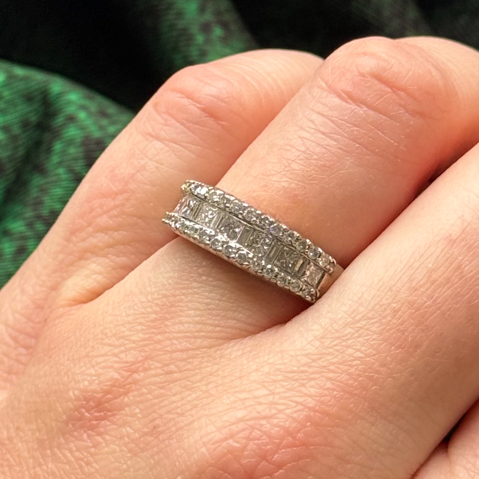 Channel Set Princess Cut Diamond Wedding Band - 0.94ctw Size 7 | Elegant Engagement Ring for Brides & Anniversary Gift for Her
