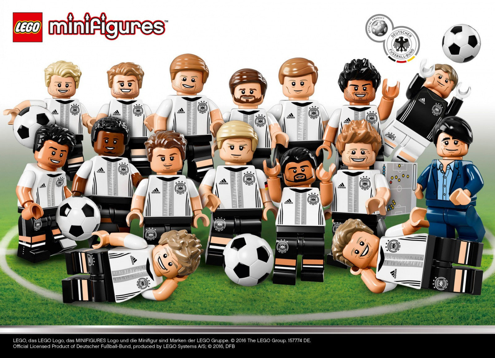 Official LEGO DFB German Football Team Minifigure Display Frame - Collectible Soccer Player Showcase for Home, Office & Fan Room Decor