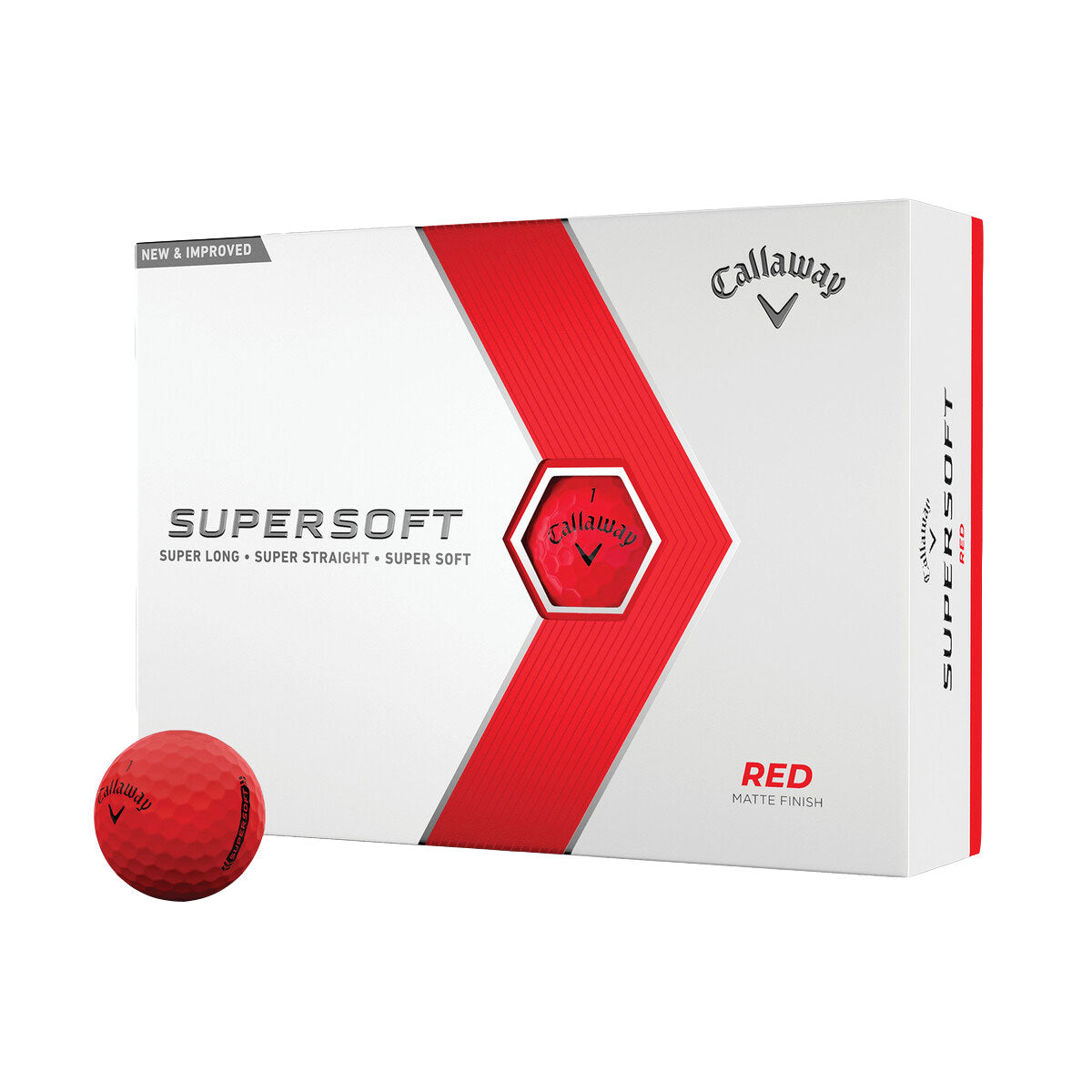 Callaway Supersoft Matte Golf Balls 12 Pack - Low Compression for Longer Distance & Straighter Shots | Perfect for Beginners & High Handicappers | Ideal for Casual Play & Practice Rounds