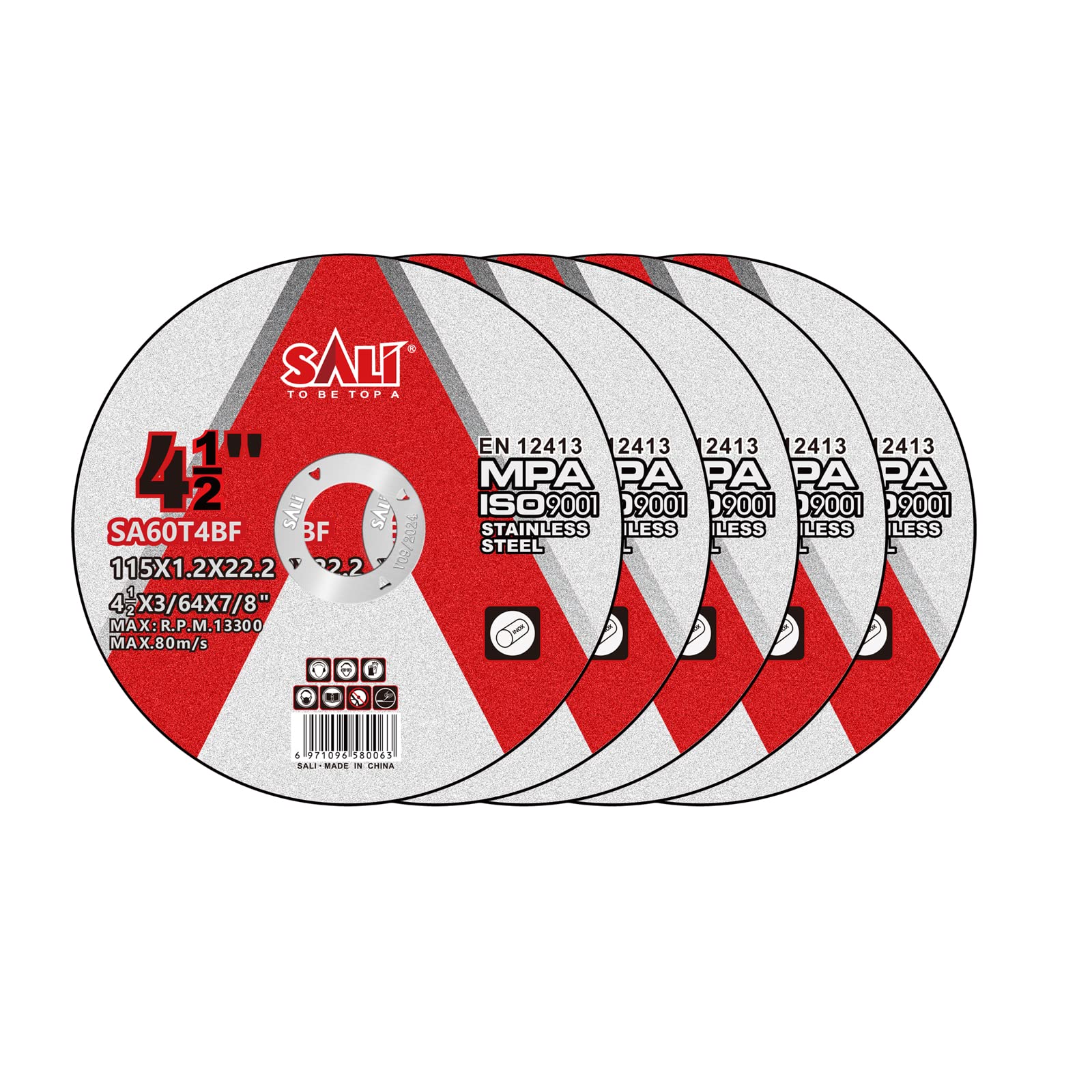 SALI 5 Pack 4.5 Inch Cut Off Wheels for Angle Grinder - 4-1/2
