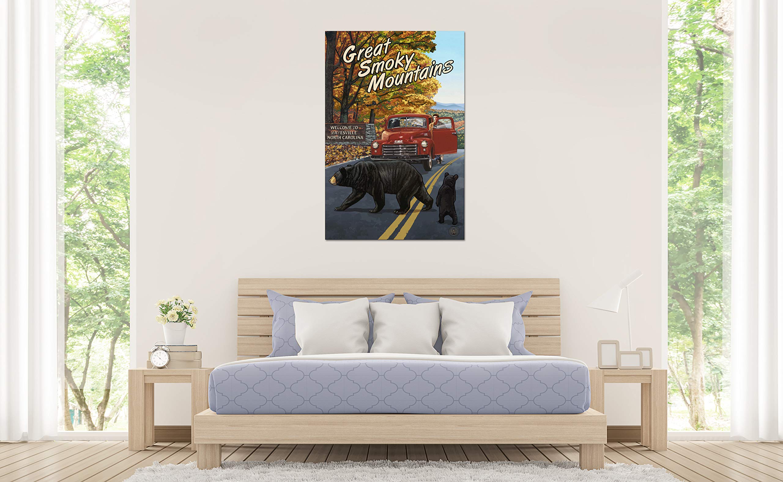 Hayesville North Carolina Truck with Sign Giclee Archival Canvas Print Wall Art - 30