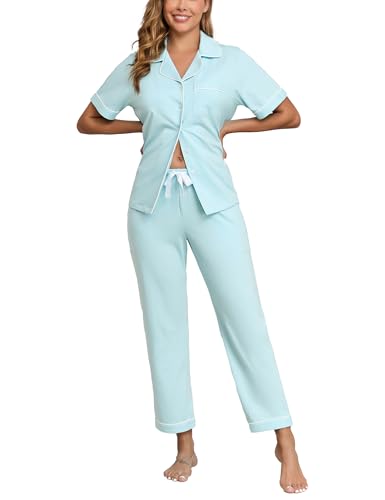Sea Salt Blue-short Sleeve Pjs