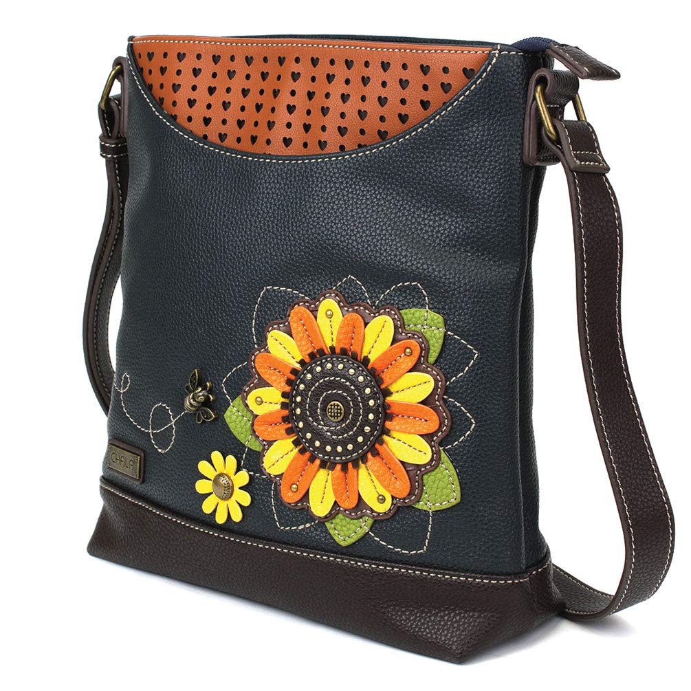 CHALA Sunflower Print Messenger Bag for Women - Stylish Crossbody Purse for Daily Use, Work, and Travel | Perfect Gift for Flower Lovers