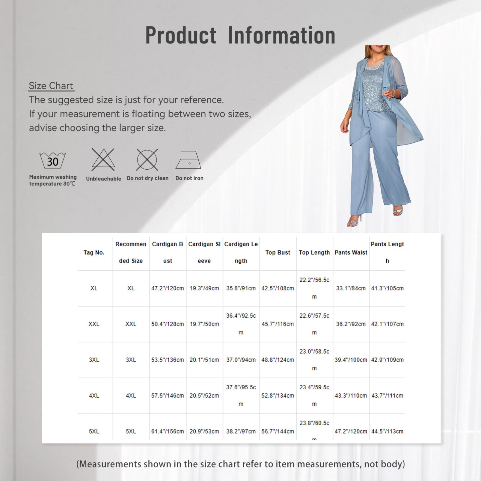 Elegant Women's Chiffon Lace 3-Piece Pants Suit Set - Mother of The Bride Dress & Wedding Guest Outfit - Plus Size Formal Wear for Special Occasions
