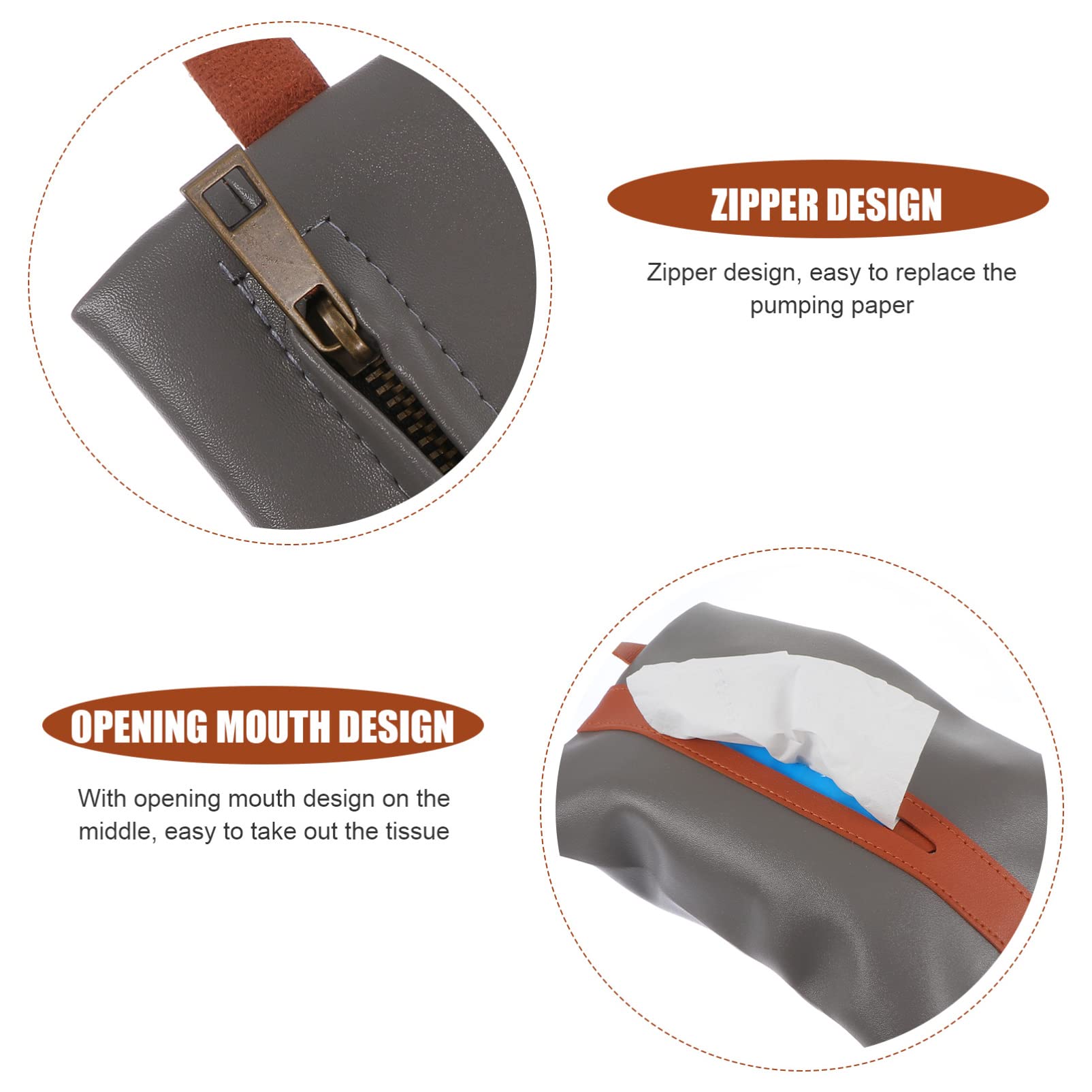 1PC Black PU Leather Car Tissue Box Holder - Sun Visor Napkin Dispenser for Travel, Bathroom & Decorative Use - Compact Beverage Tissue Organizer with Simple Design