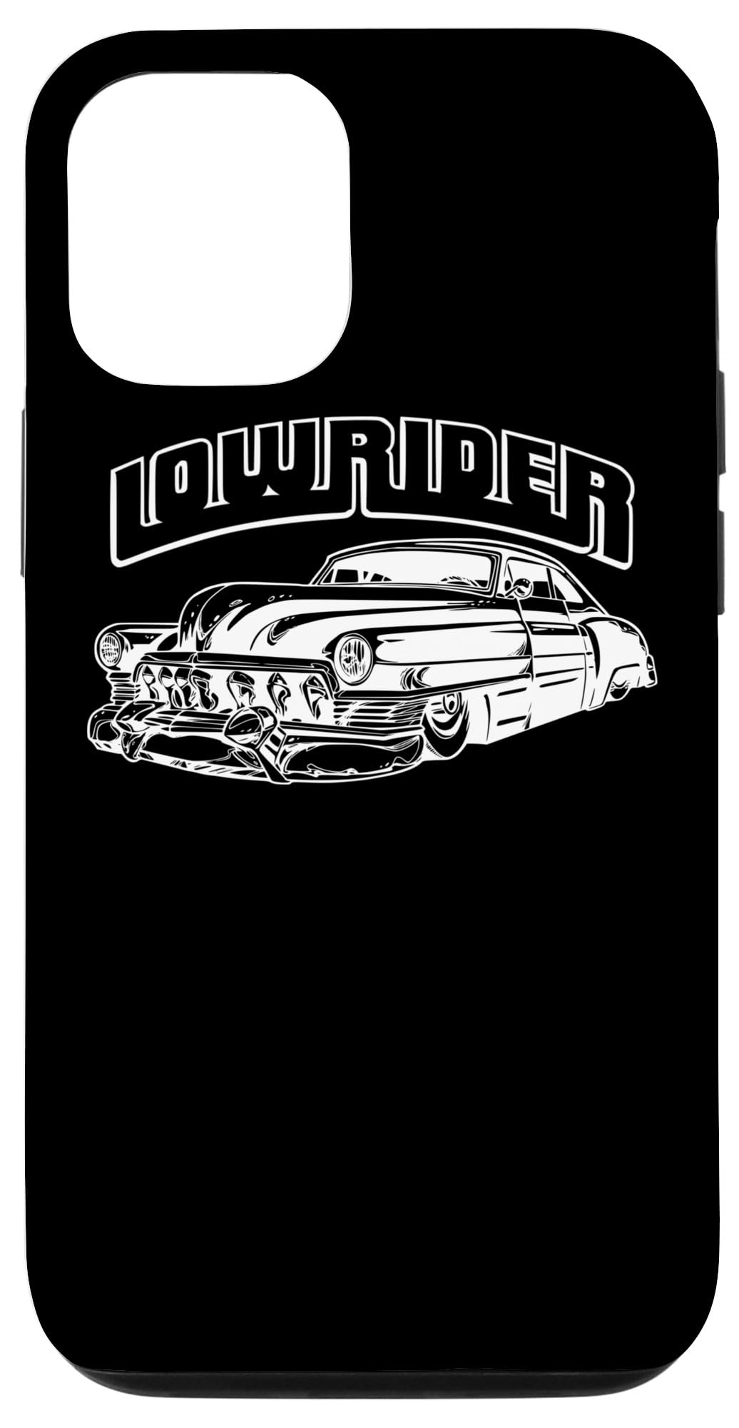 Vintage Lowrider iPhone 12/12 Pro Case - Chicano Cholo Style Hard Phone Cover for Men - Perfect for Car Enthusiasts & Lowrider Culture Fans
