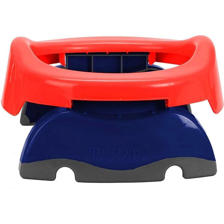 Kalencom 2-in-1 Potette Plus Portable Travel Potty Seat for Toddlers - Compact Folding Toilet Trainer for Kids, Perfect for Road Trips, Camping & Airplane Travel