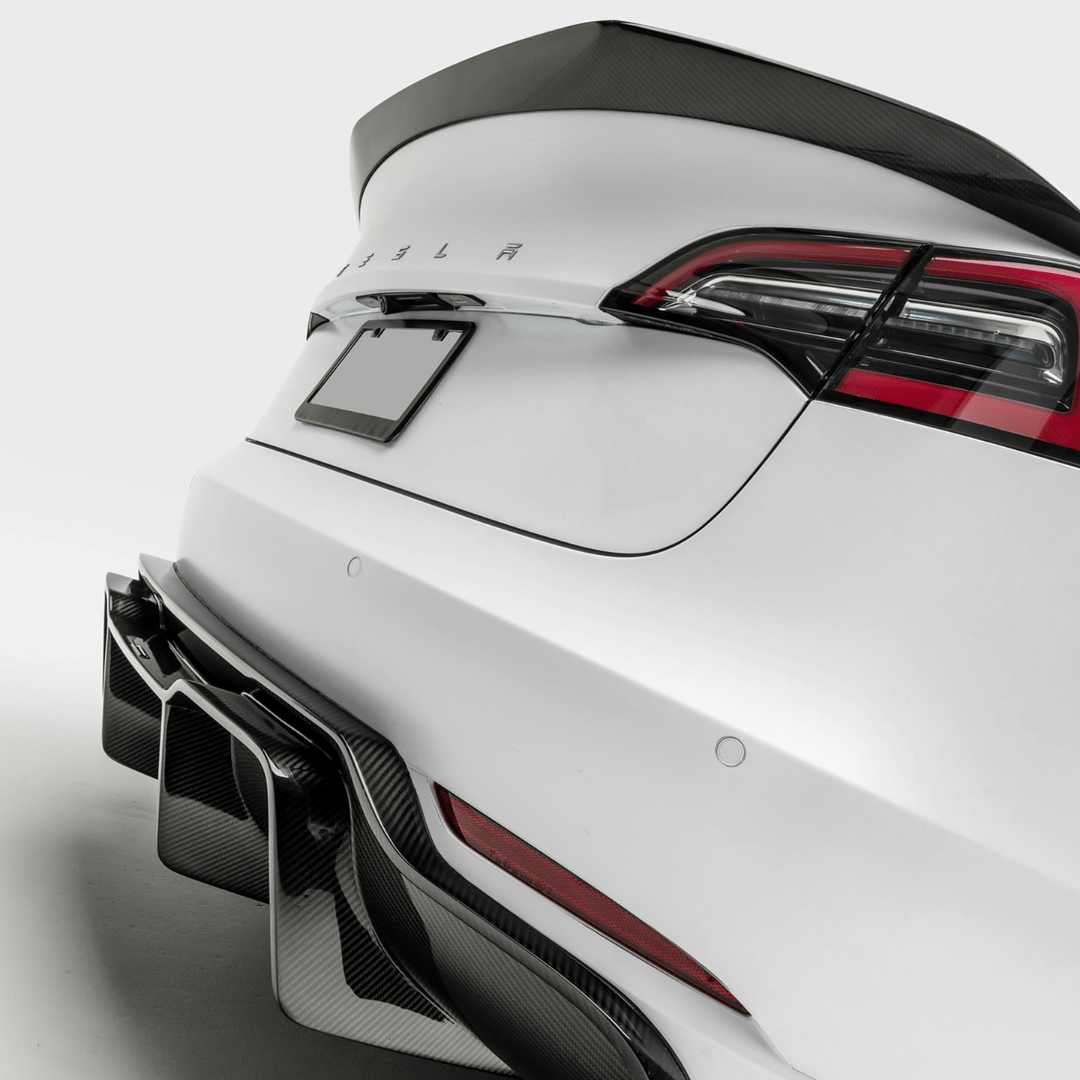 Tesla Model 3 Volta Aero Decklid Spoiler - Carbon Fiber Rear Trunk Spoiler for Tesla Model 3 - Enhances Aerodynamics & Sporty Look - Perfect for Street Racing & Car Shows