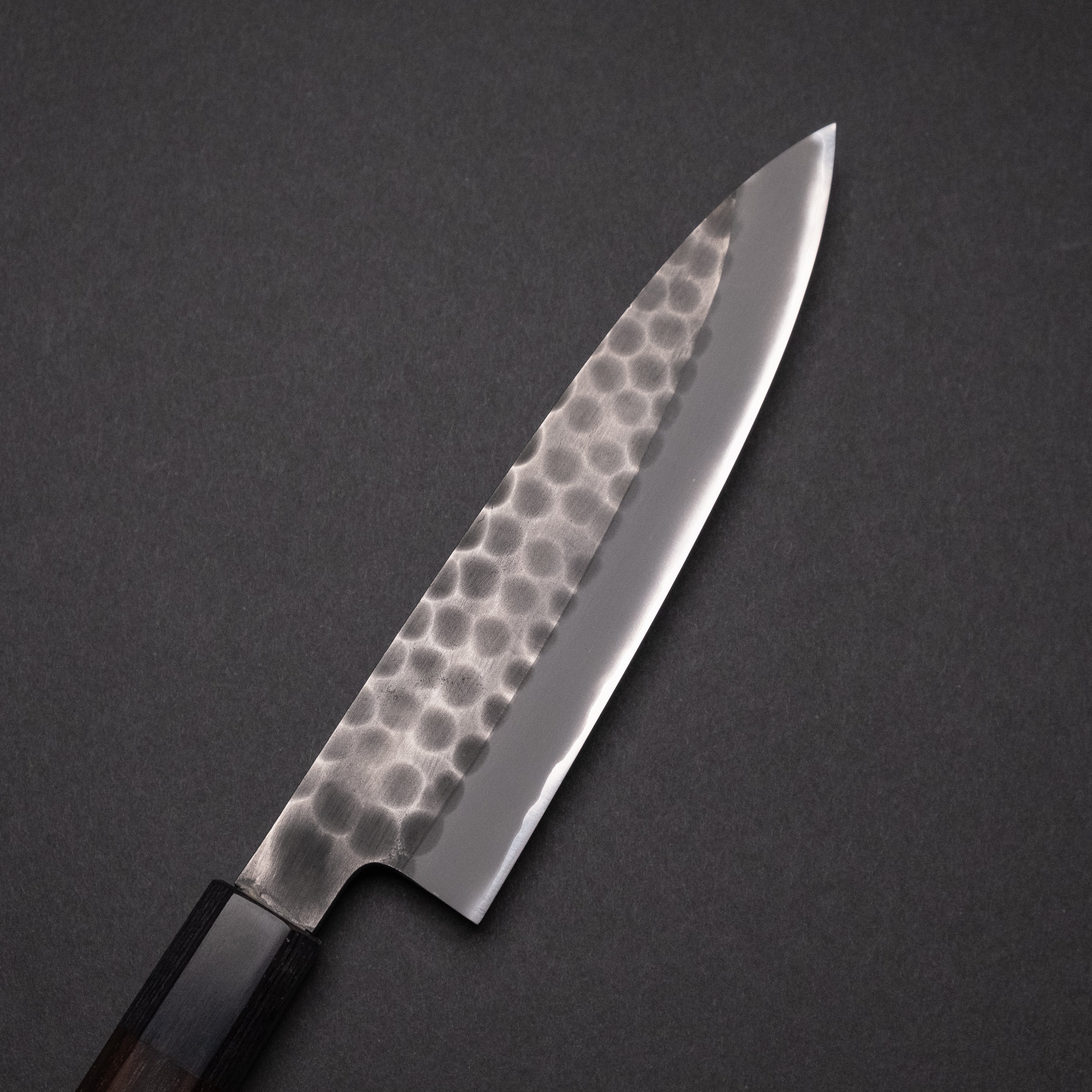 Premium Mutsumi Blue Super Kurouchi Tsuchime Petty Knife 150mm - Handcrafted Japanese Kitchen Knife with Ebony Wood Handle - Perfect for Slicing, Peeling & Precision Cutting Fruits, Vegetables & Boneless Meat