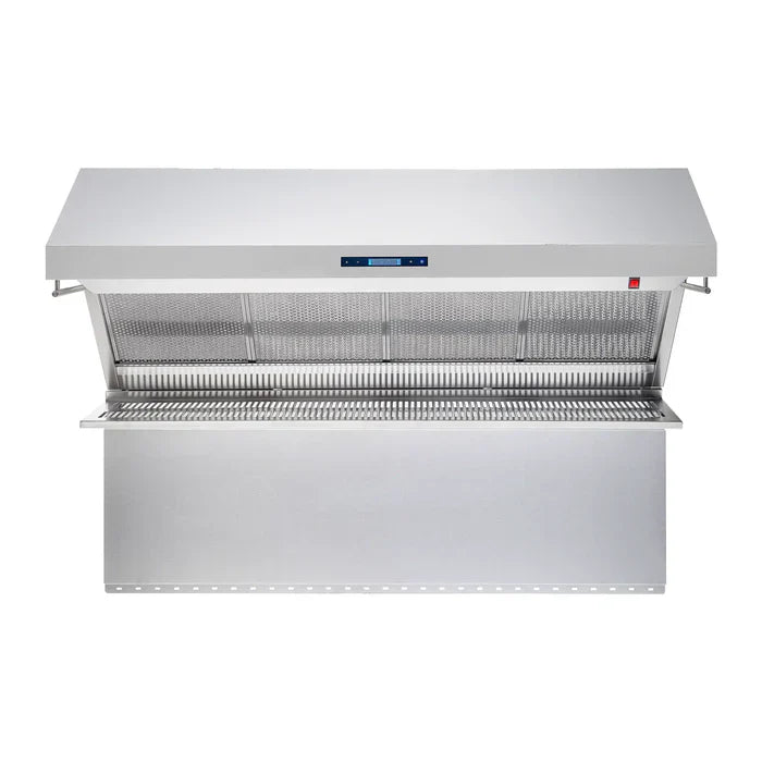 Forno Savona 60 Inch 1200 CFM Stainless Steel Wall Mount Range Hood with Hybrid Filters & Backsplash - FRHWM5029 60HB - Perfect for Modern Kitchens & High-Output Cooking