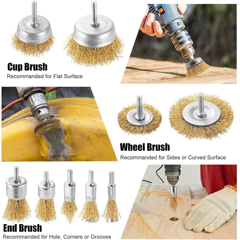UNTIOR 3-Piece Drill Brush Attachment Set - Power Scrubber for Deep Cleaning Bathroom, Kitchen & Auto (Includes Extender & 13 Accessories) - Perfect for Grout, Tiles, Sinks, Bathtubs & Tough Stains | Heavy Duty Cleaning Kit for Home & Car Detailing