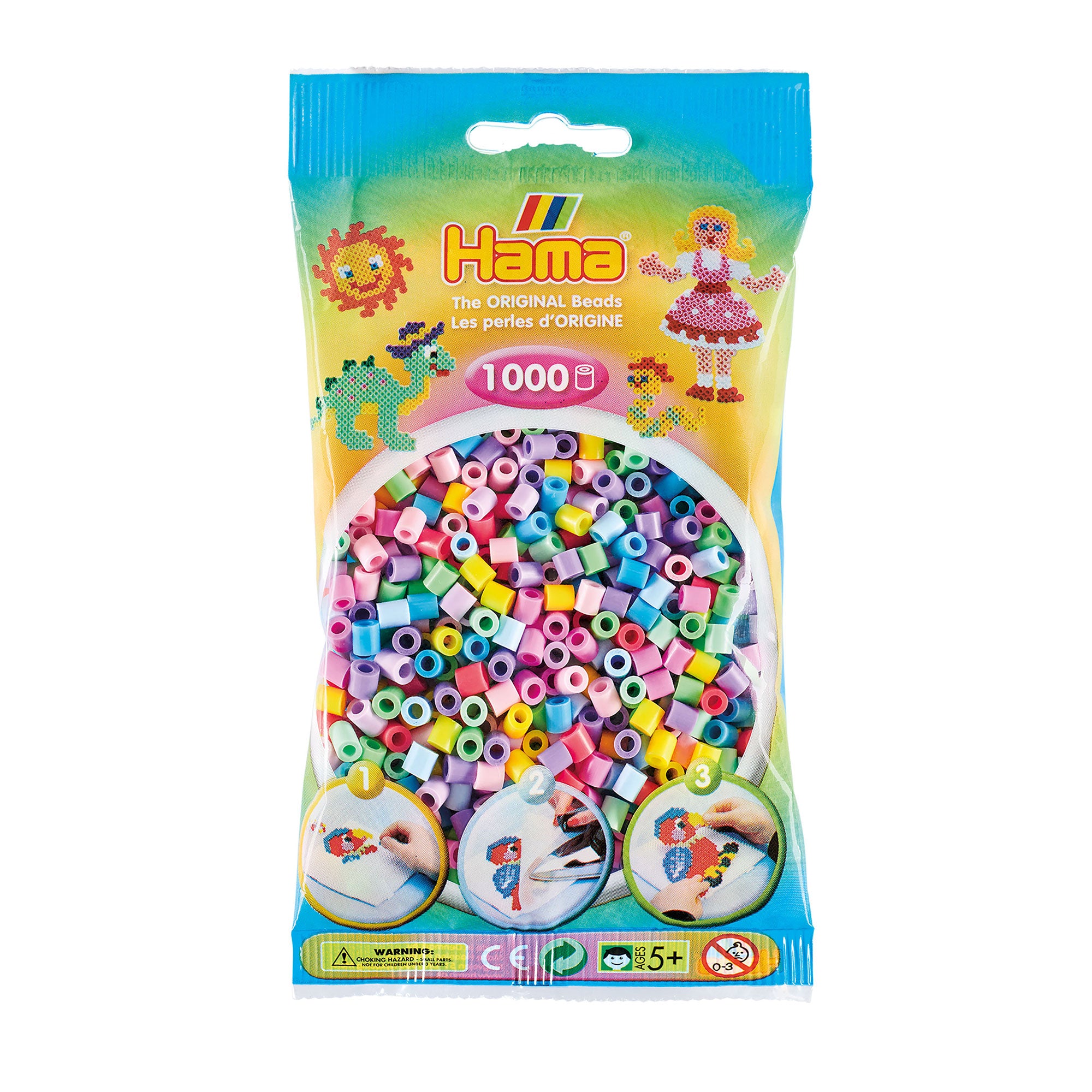 1,000 Pack Hama Midi Beads Pastel Colors - DIY Craft Beads for Kids, Jewelry Making & Home Decor | Perfect for Perler Bead Art, Scrapbooking & Creative Projects