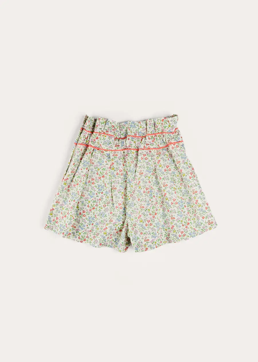 Liberty Fabric Floral Pink Shorts for Girls (4-10 Years) - Perfect for Summer Playdates & Outdoor Adventures