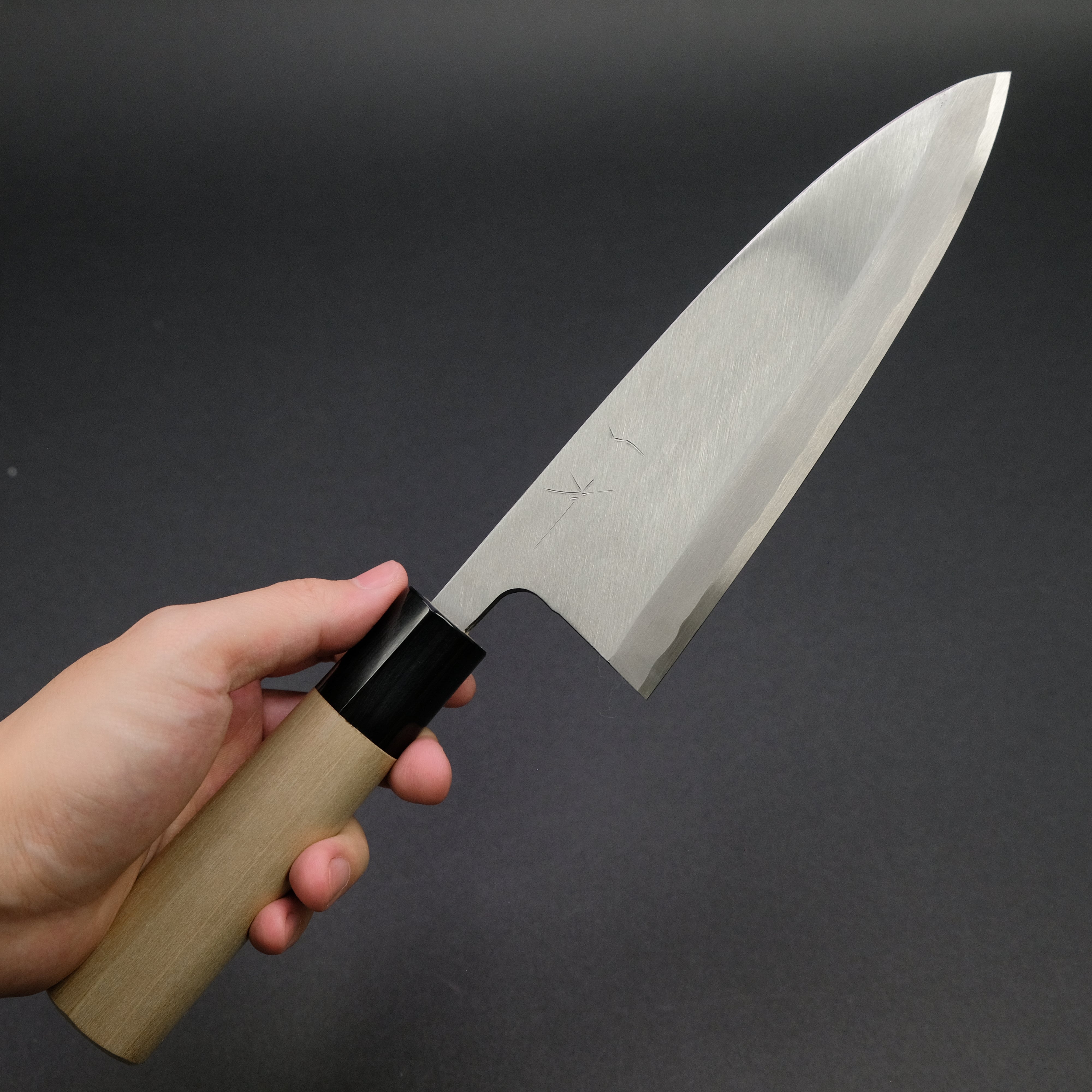 Hitohira Gorobei Blue #2 Deba Knife 180mm - Japanese Chef Knife with Ho Wood D-Shaped Handle - Perfect for Sushi, Fish Filleting & Asian Cuisine