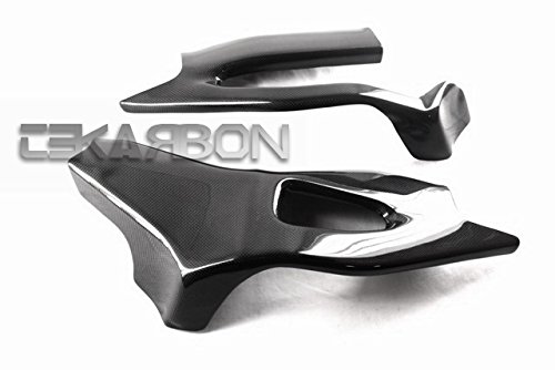 Carbon Fiber Swingarm Covers for Suzuki GSXR 1000 (2005-2006) - 1x1 Plain Weave Replacement Parts - Perfect for Motorcycle Maintenance & Custom Upgrades