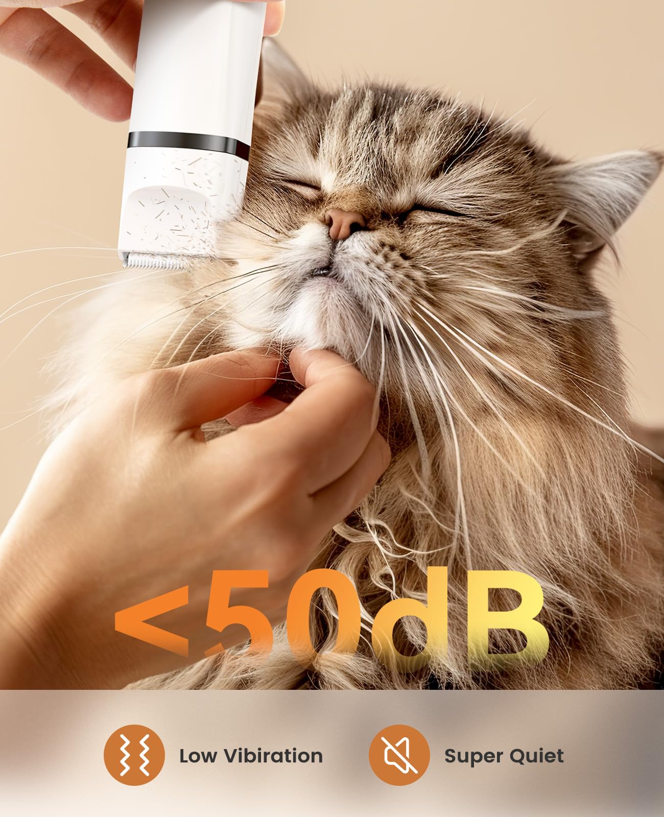 Oneisall Cordless Cat Shaver - Rechargeable 2-Speed Pet Grooming Kit with Quiet Operation | 3-in-1 Electric Clippers for Cats, Dogs & Small Animals | Perfect for Home Use & Travel Grooming Needs