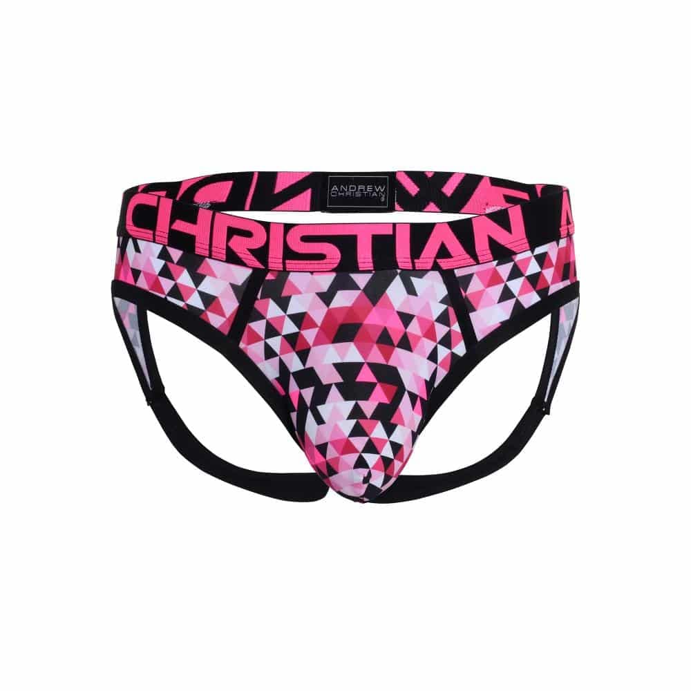 Andrew Christian Candy Hearts Air Jock Strap - Ultra Sheer Almost Naked Men's Underwear for Valentine's Day, Intimate Wear & Sensual Fashion