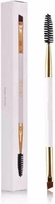 Professional Angled Eyebrow Brush & Spoolie Duo - Precise Brow Shaping & Mascara Application - Perfect for Salon & Home Makeup Kits (Pack of 1)