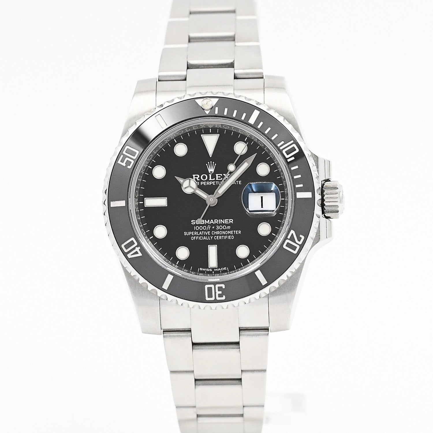 Rolex Submariner Date 40mm Men's Luxury Watch - Stainless Steel Black Dial 2018 Model | Perfect for Diving, Business & Formal Occasions