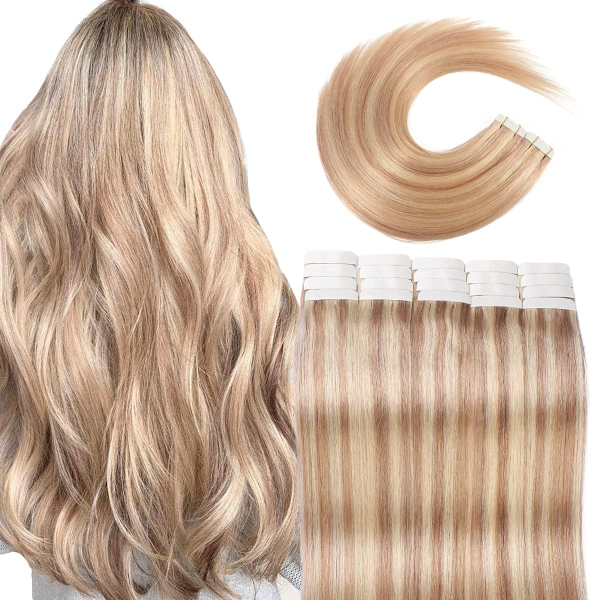 Seamless Skin Weft Tape for Human Hair Extensions - Invisible Hair Integration for Natural Look | Perfect for Daily Wear, Special Occasions & Styling