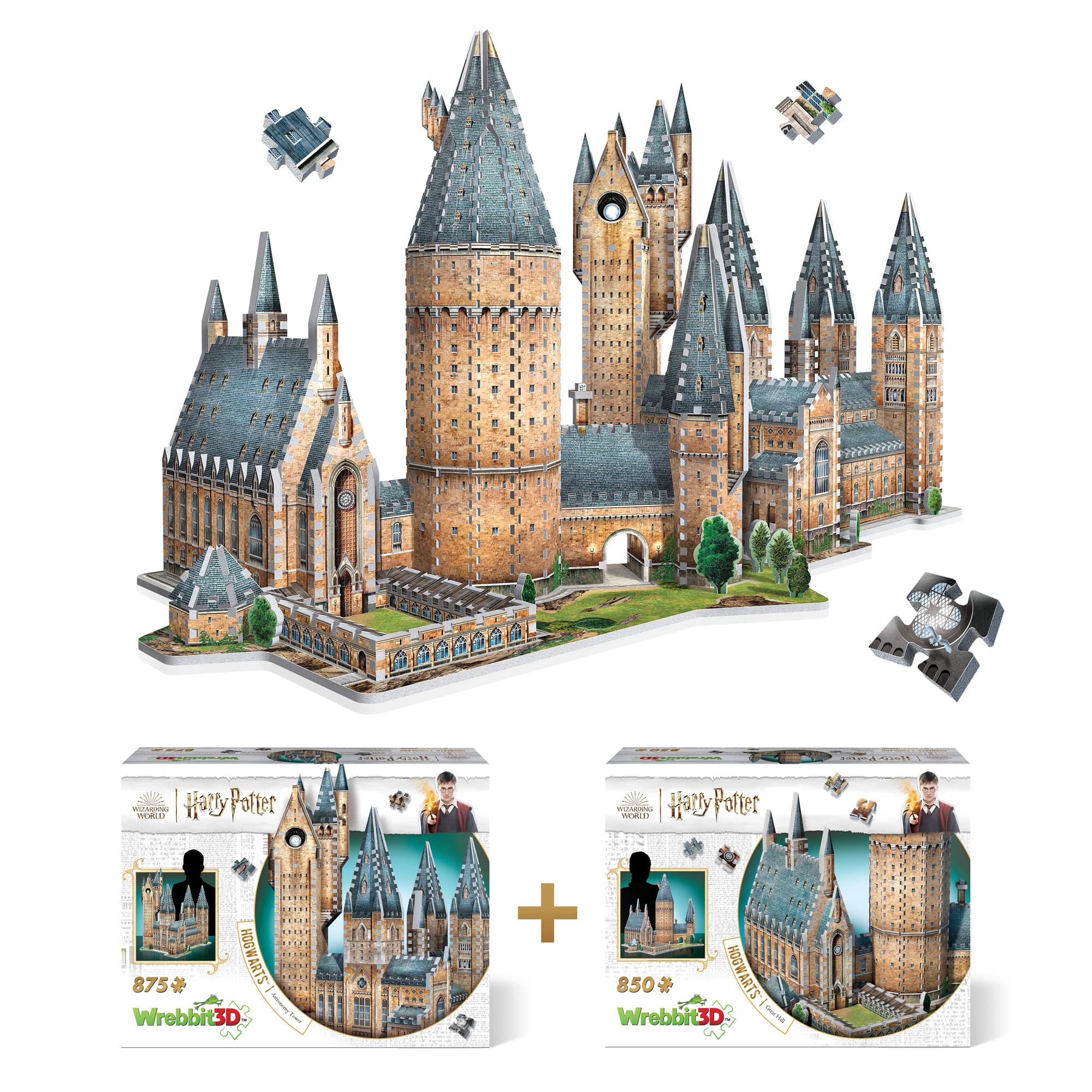 Wrebbit 3D Hogwarts Castle 1725-Piece Puzzle for Adults & Teens – Harry Potter Great Hall & Astronomy Tower Model Kit | Premium 3D Jigsaw Puzzle for Home Decor & Collectors | Perfect Gift for Potterheads & Puzzle Lovers (Office Display, Birthday Present, Family Activity)